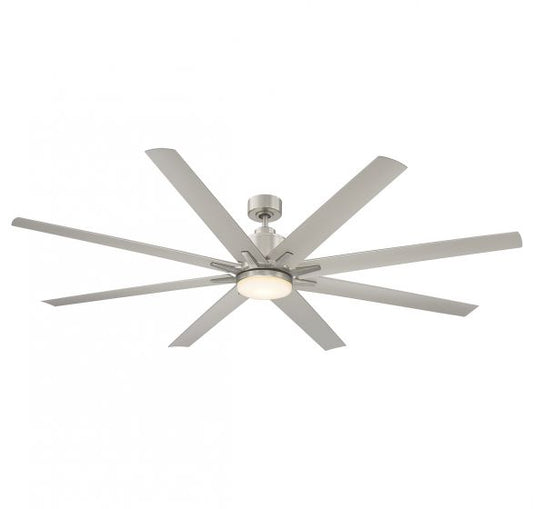 72" LED Outdoor Ceiling Fan in Brushed Nickel