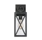 1-Light Outdoor Wall Lantern in Black