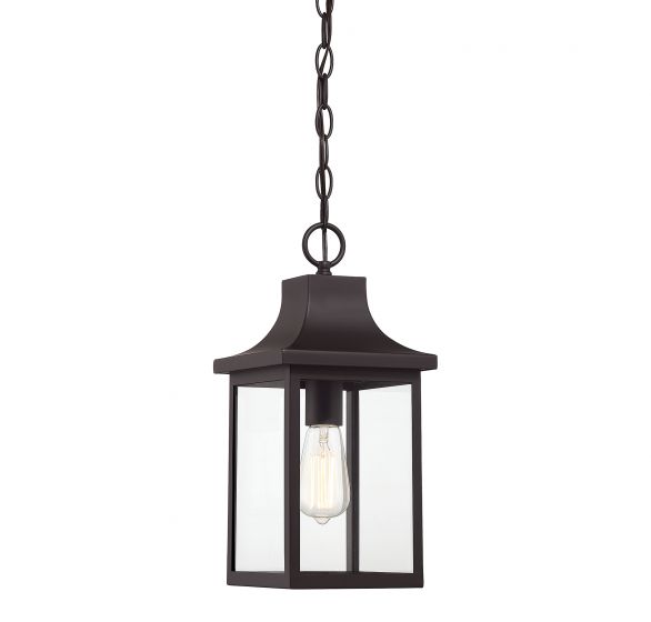 1-Light Outdoor Hanging Lantern in Oil Rubbed Bronze