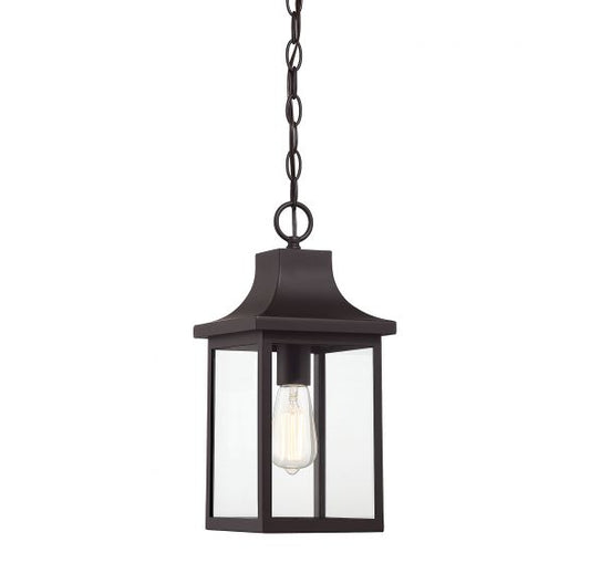 1-Light Outdoor Hanging Lantern in Oil Rubbed Bronze