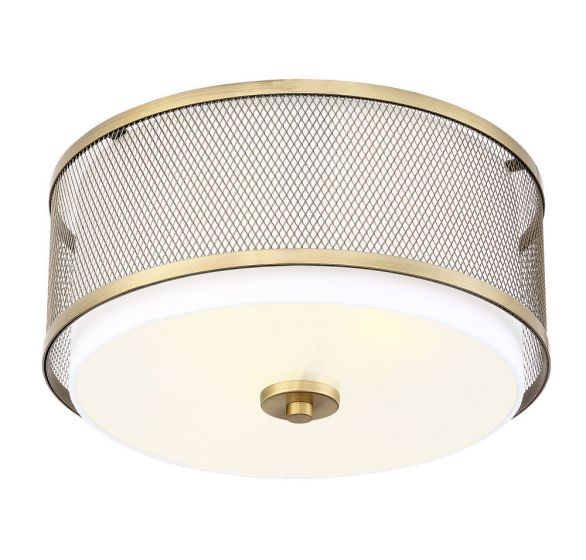 3-Light Ceiling Light in Natural Brass