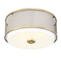 3-Light Ceiling Light in Natural Brass