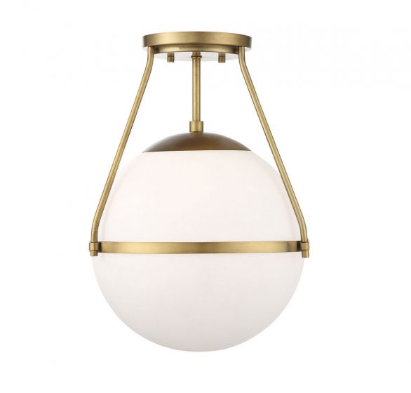 1-Light Ceiling Light in Natural Brass