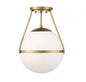 1-Light Ceiling Light in Natural Brass