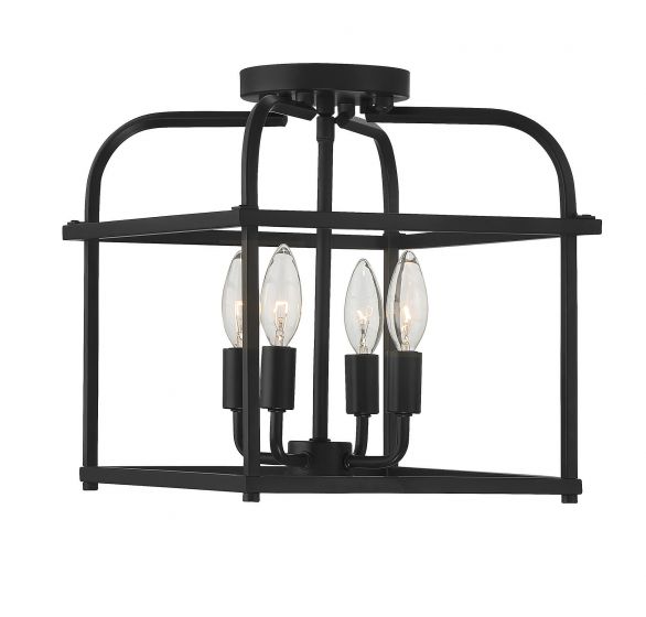 4-Light Ceiling Light in Matte Black