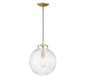 1-Light Mini Pendant in Natural Brass