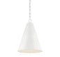 1-Light Pendant in White