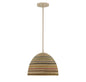 1-Light Pendant in Natural Rattan Color