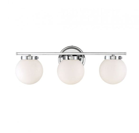 3-Light Bathroom Vanity Light in Chrome